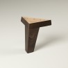 Pack de 4 patas de madera para sofás, muebles o camas. Modelo Trípode. Altura 13 cm.