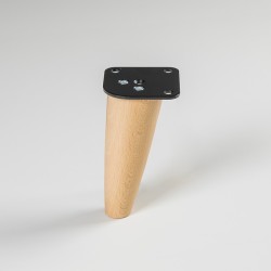 Pack de 4 patas de madera para sofás o muebles. Modelo Capri. Altura 12 cm.