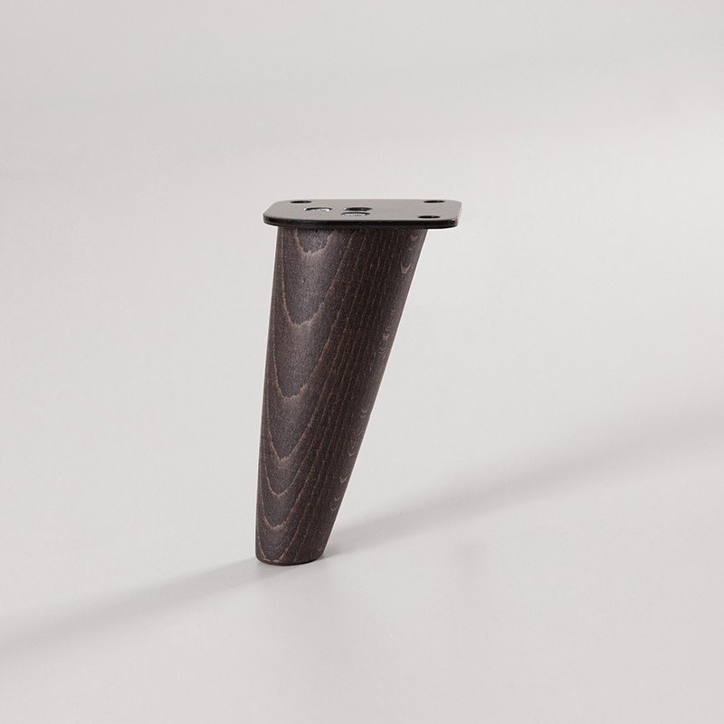 Pack de 4 patas de madera para sofás o muebles. Modelo Capri. Altura 12 cm.