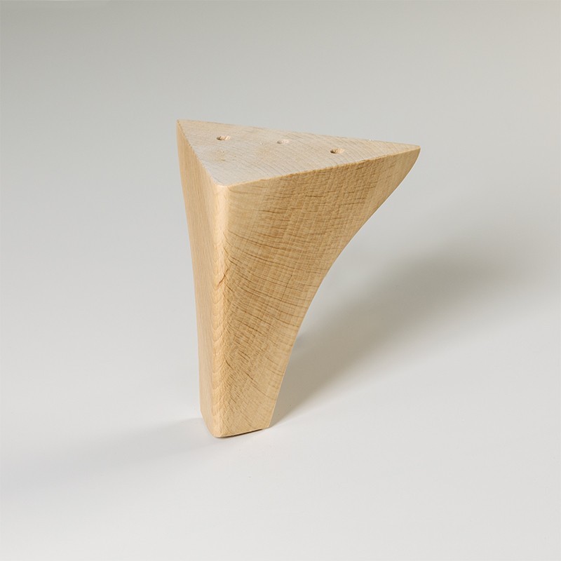Pack de 4 patas de madera para sofás o muebles. Modelo 602. Altura 12 cm.