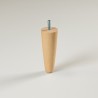 Pack de 4 patas de madera para sofá y mueble. Pata cónica altura 13cm.