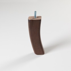 Pack de 2 patas de madera para sillón o muebles. Modelo 17. Altura 17 cm.