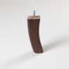 Pack de 2 patas de madera para sillón o muebles. Modelo 17. Altura 17 cm.