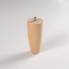 Pack de 4 patas de madera para cama, somier o mueble. Pata cónica altura 15cm.