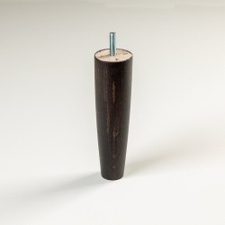 Pack de 4 patas de madera para sofá y mueble. Pata cónica altura 16,5cm.