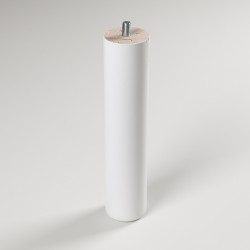 Pack de 4 patas de madera para cama o somier. Pata cilíndrica altura 25cm.