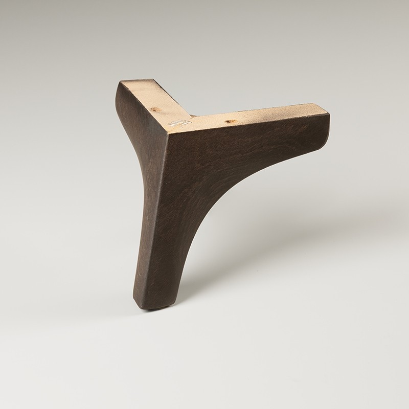 Pack de 4 patas de madera para sofás, muebles o camas. Modelo Enya. Altura 13 cm.